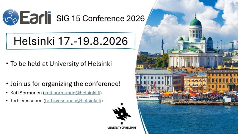 EARLI SIG 15 Conference Helsinki 2026